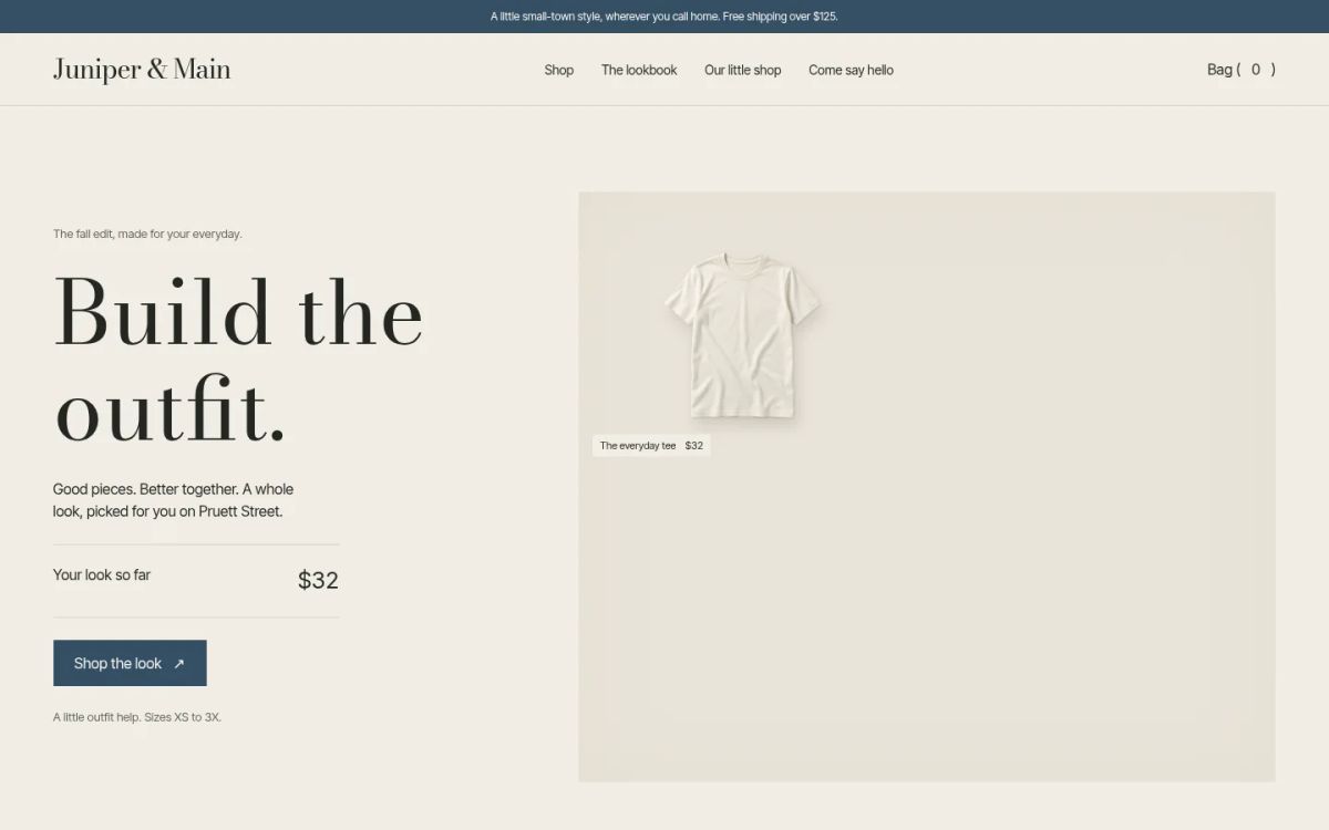 Juniper & Main website preview