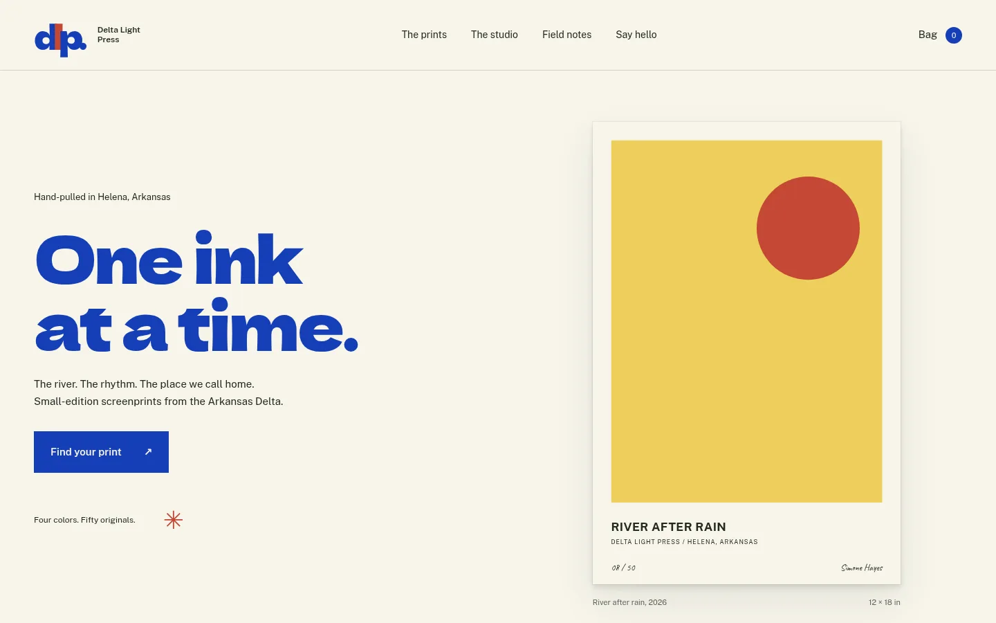 Delta Light Press website preview