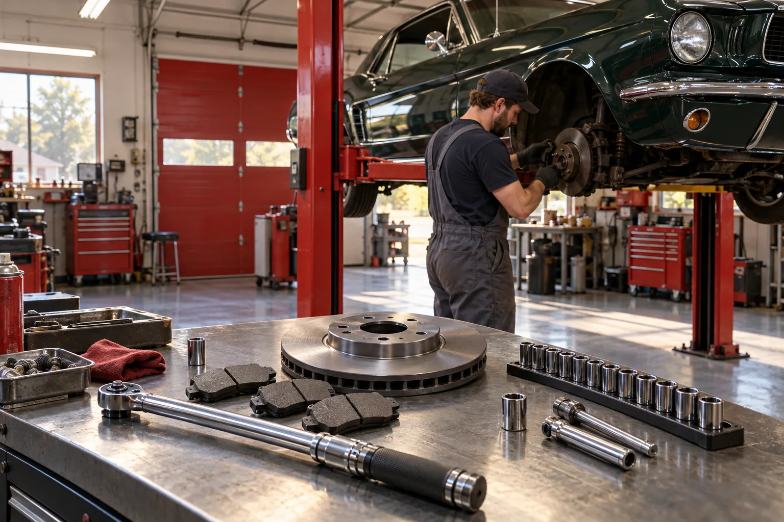 The parts laid out, ready to explain.