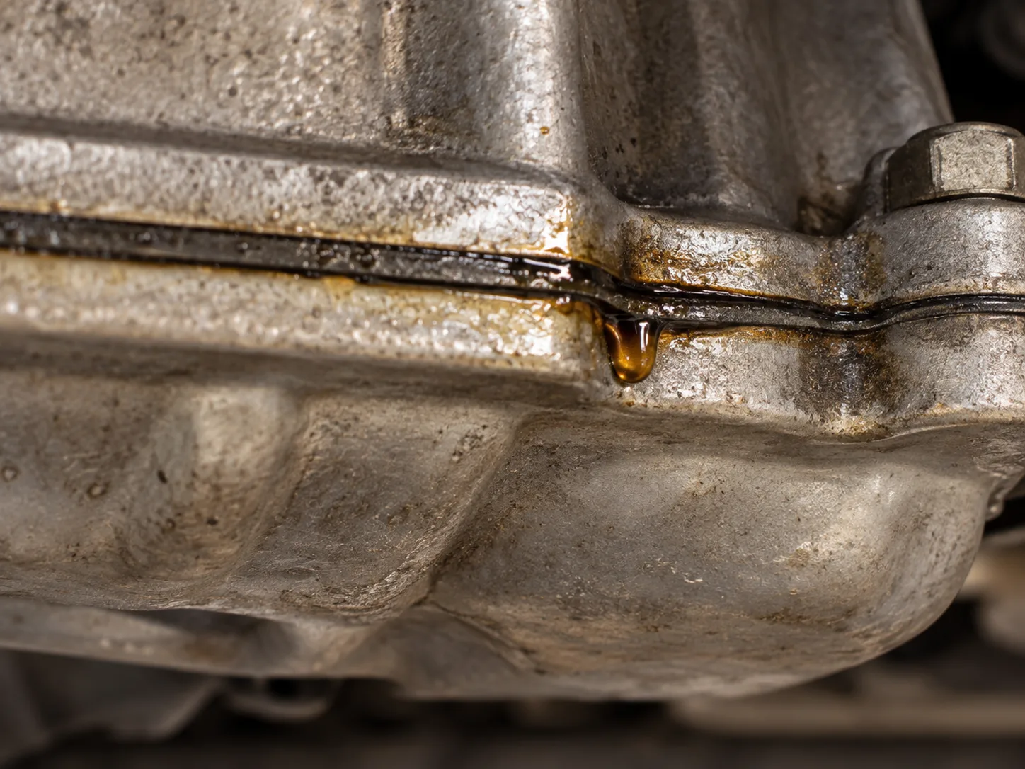 Oil seep around an engine gasket