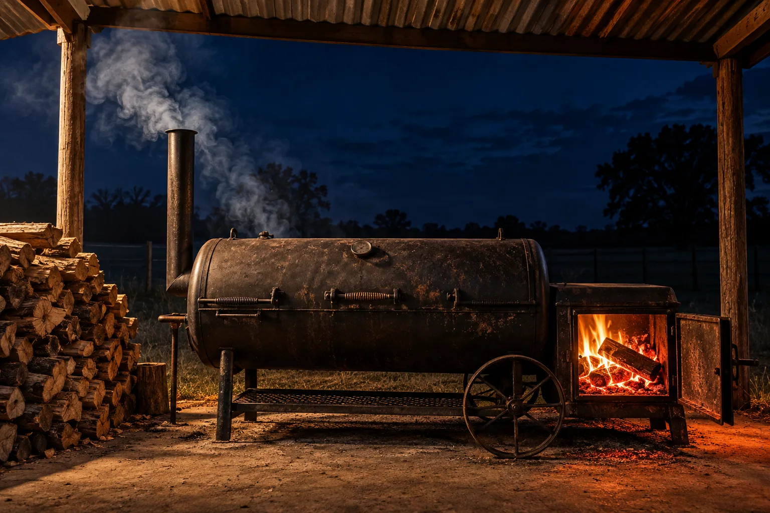 The fire is lit.
