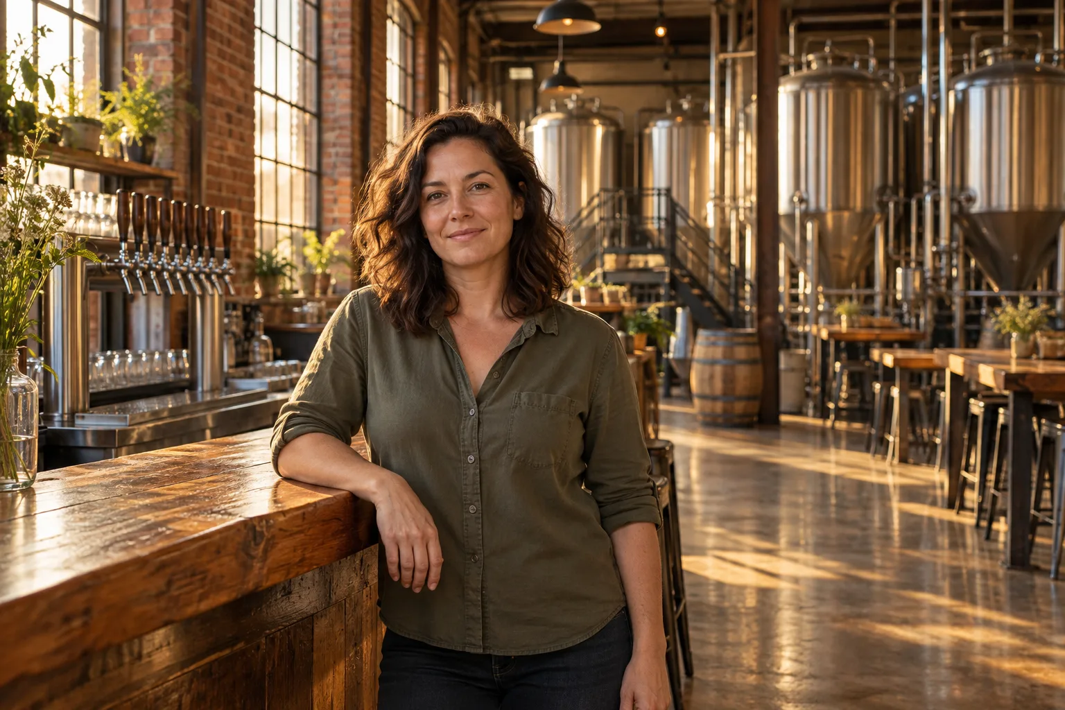 Gabby Lowe in the freight house
