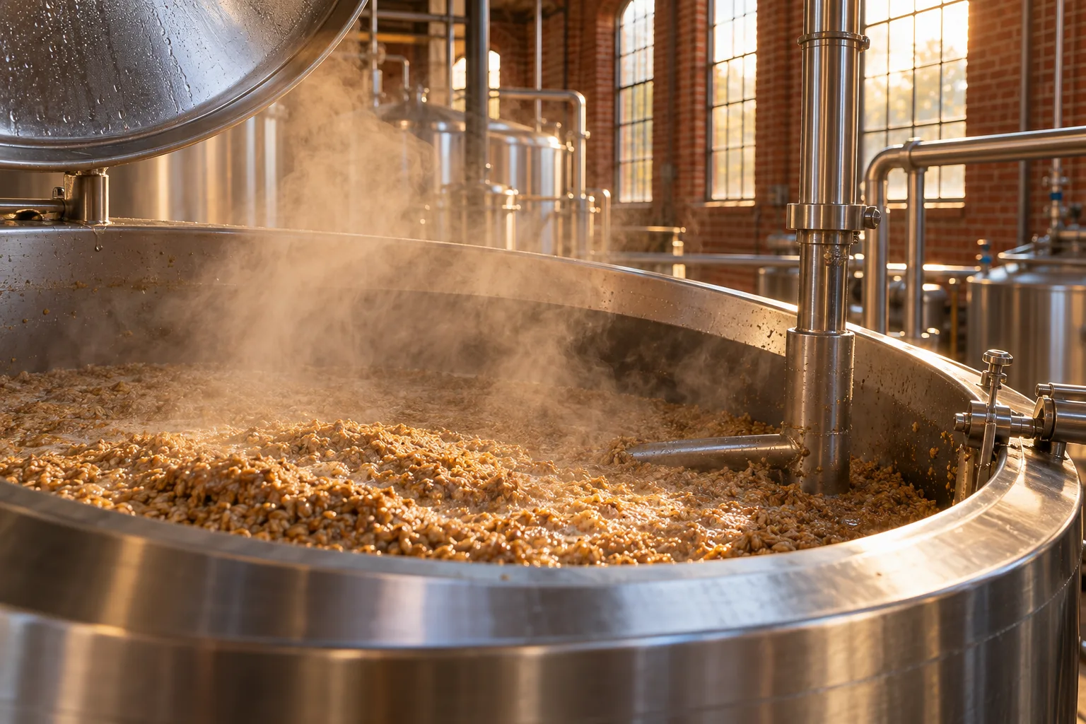 Mash in the brewery