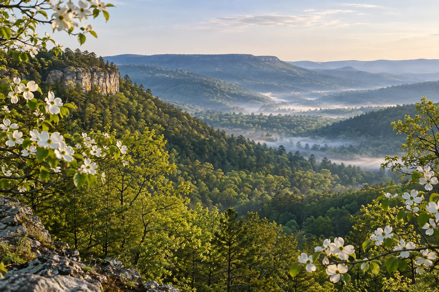 Spring over the Ozark ridge