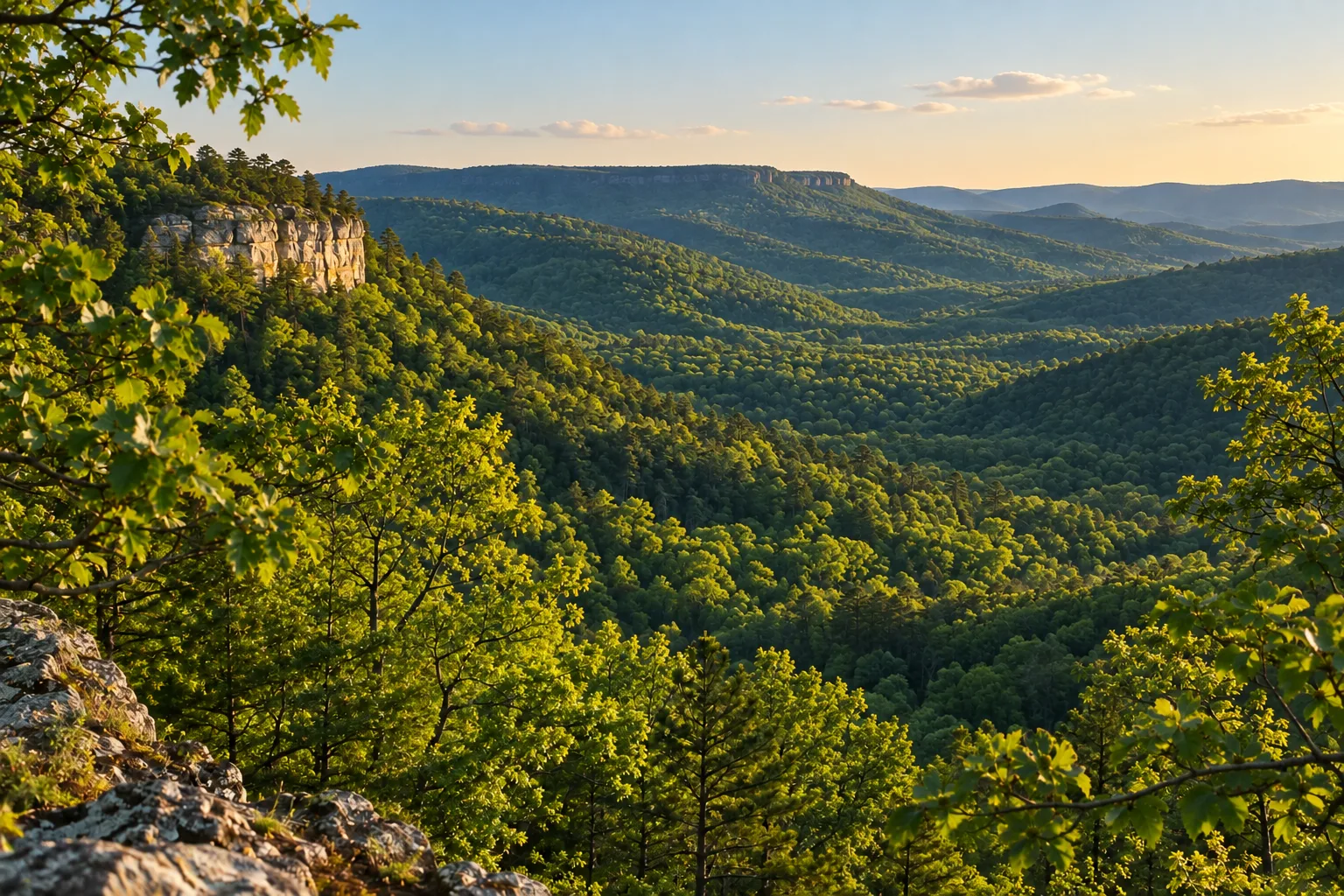 Summer over the Ozark ridge