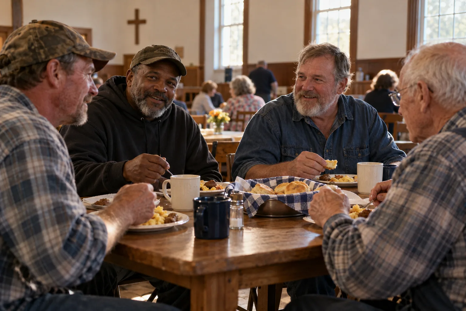Biscuits, coffee, and getting to know each other.