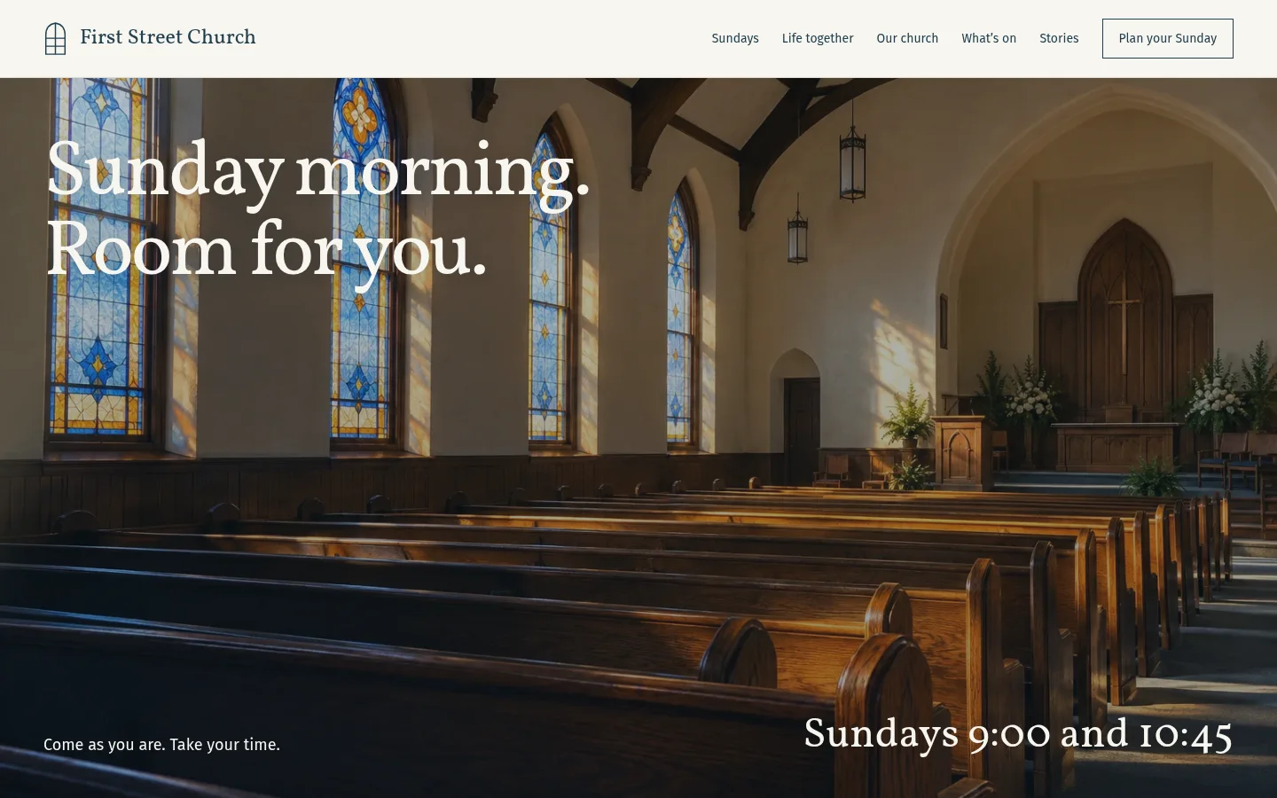 First Street Church website preview