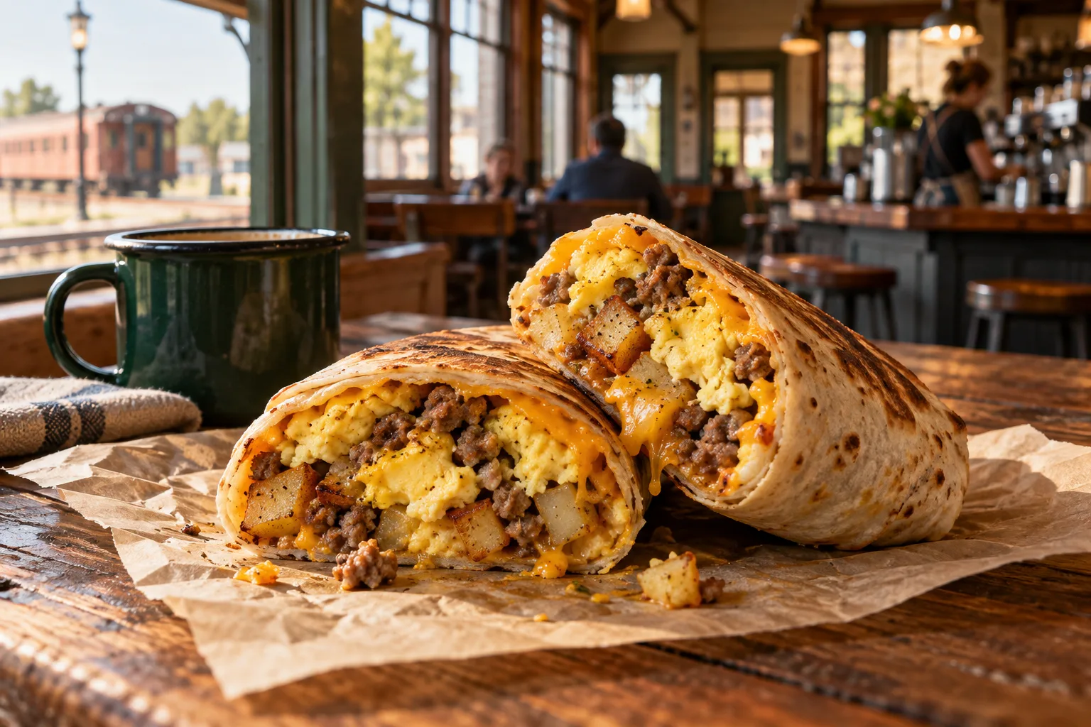 Breakfast for the road, with salsa on the side.