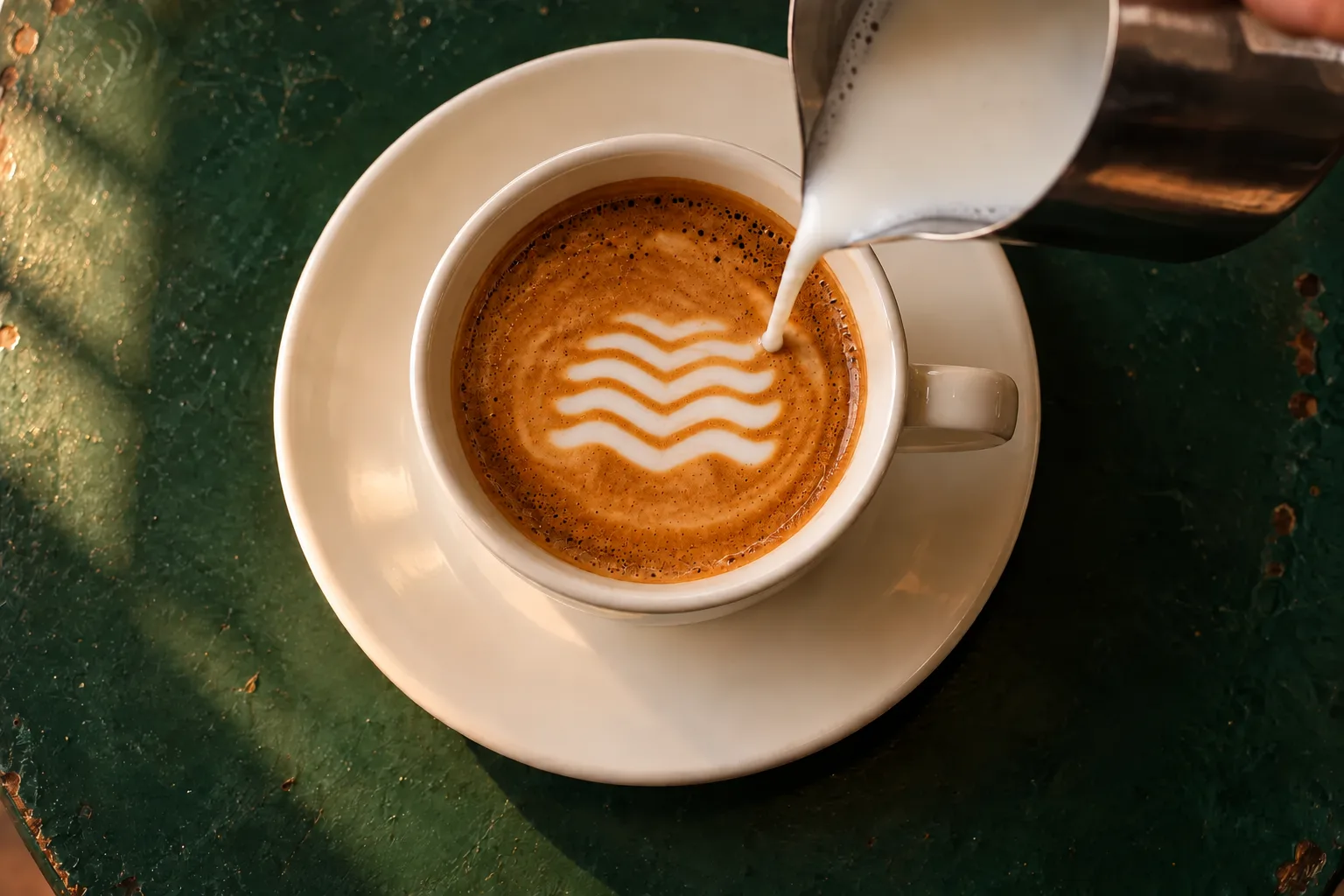 The milk wiggle beginning a rosetta