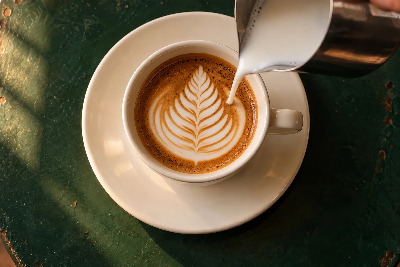 A layered leaf forming in the cup