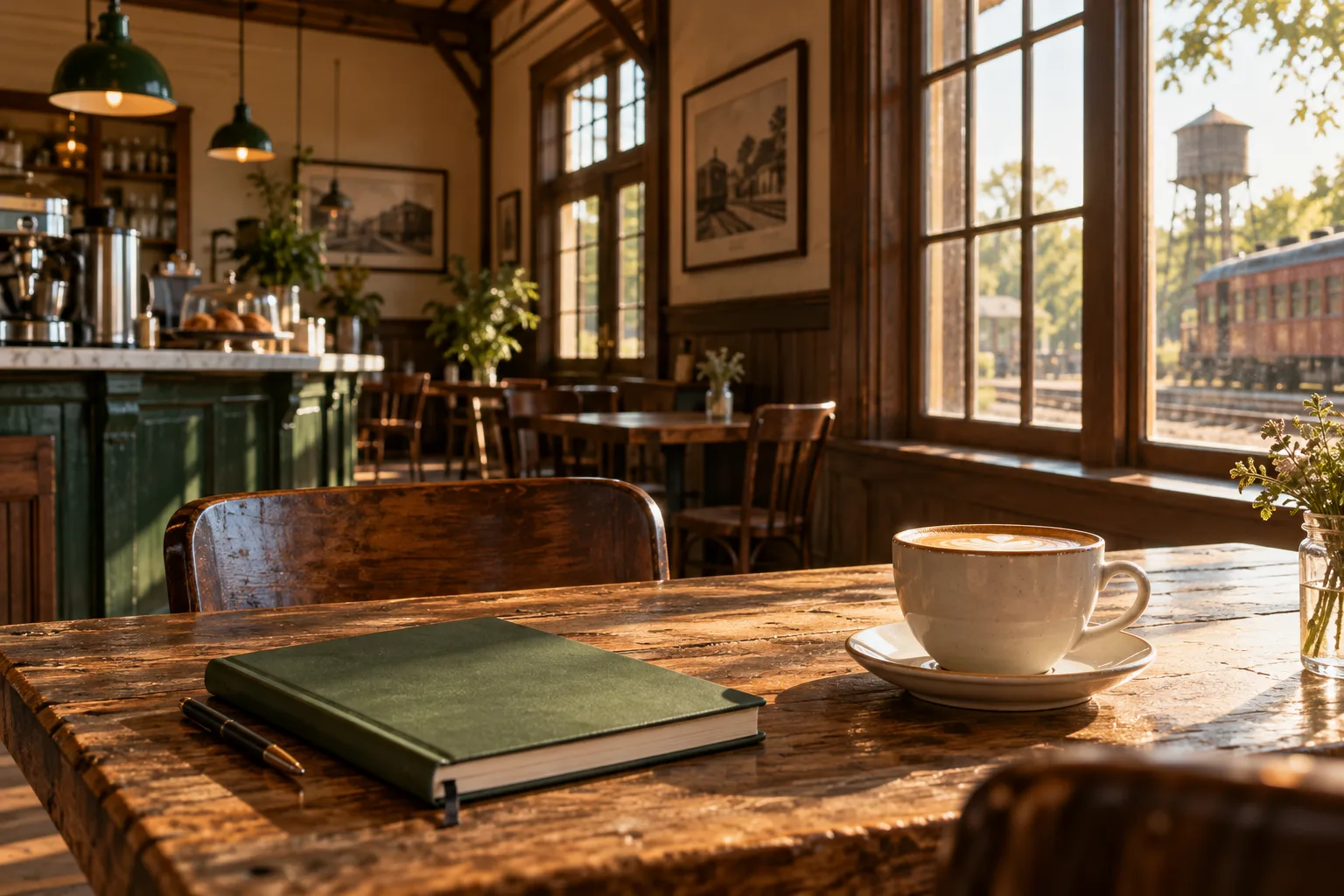 A quiet study table in morning window light