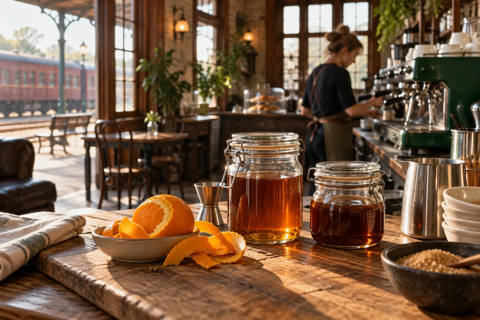House syrups, made in small batches.