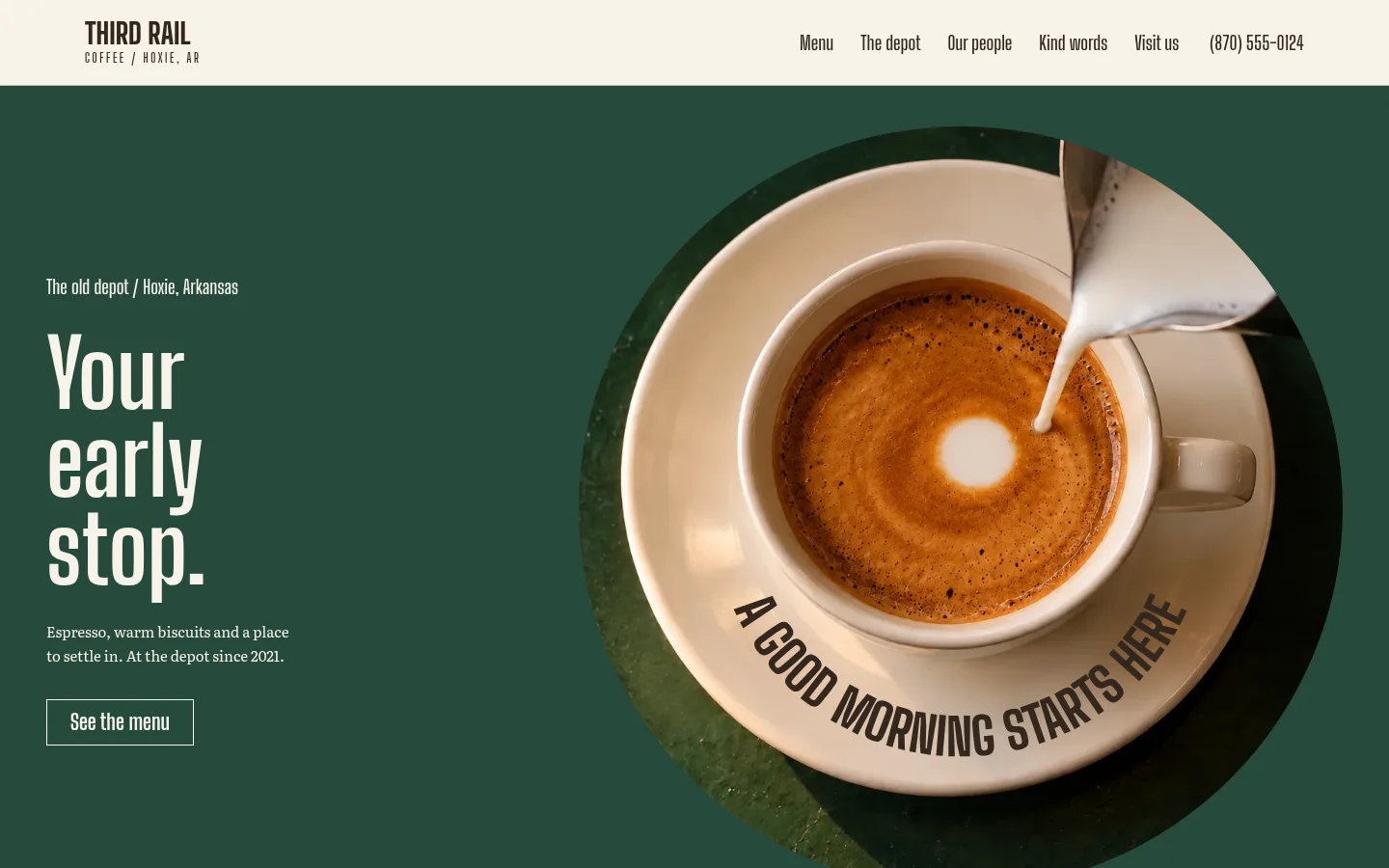 Third Rail Coffee website preview
