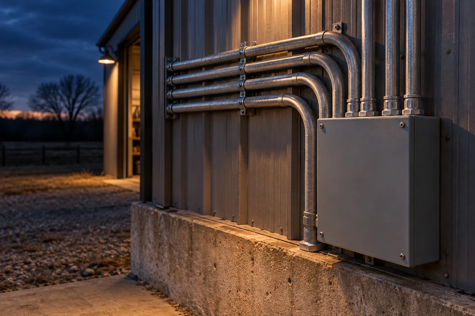 Conduit that follows the building