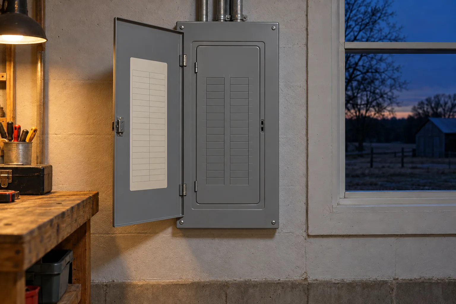 New covered panel after replacement