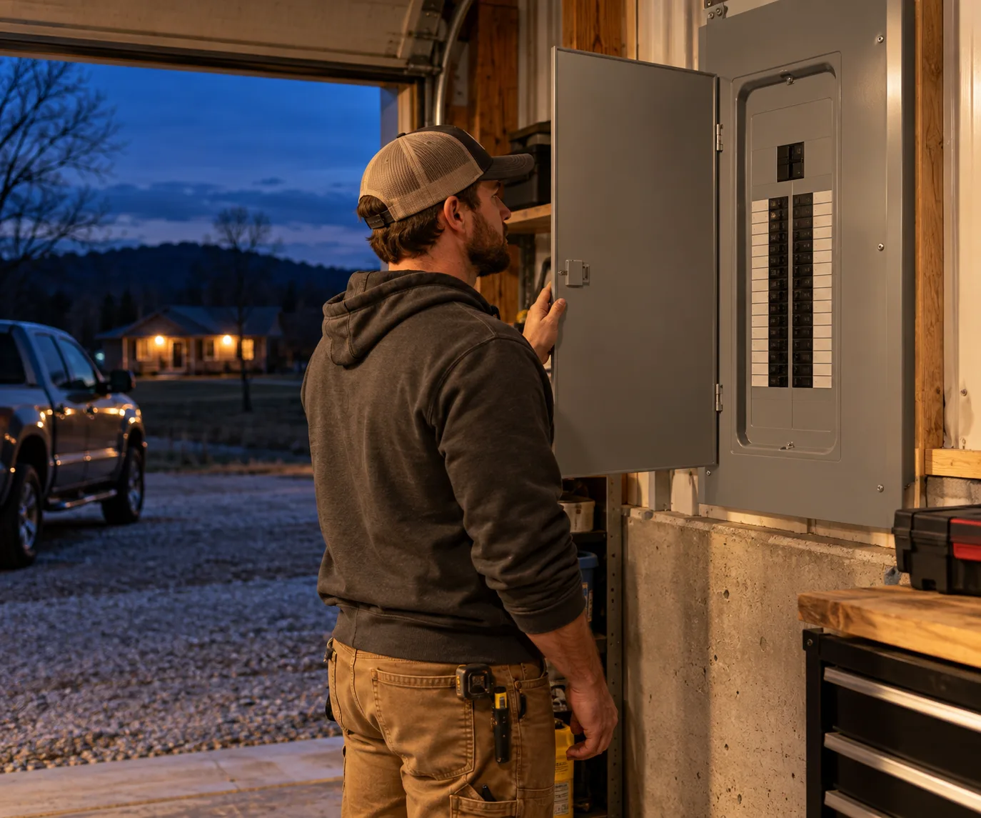 Safely covered electrical panel with blank directory card