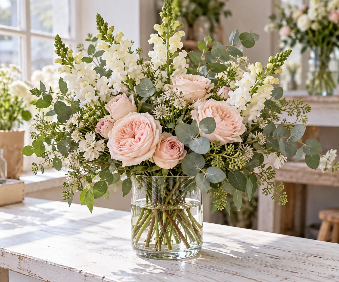 Garden roses for a spring supper