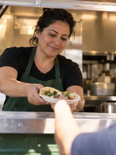 Elena starts the marinades the night before and makes every batch of salsa.