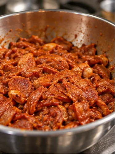 Pork rests in achiote, dried chiles, citrus and a little patience.