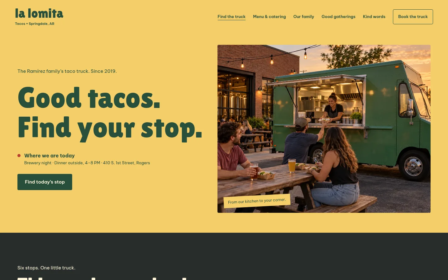 La Lomita Tacos website preview