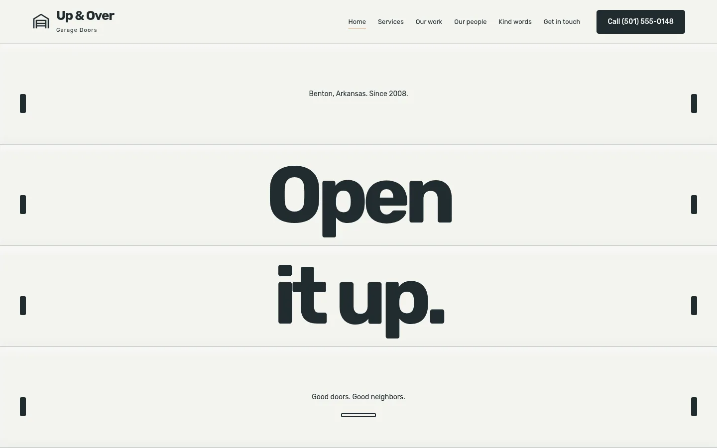 Up & Over website preview