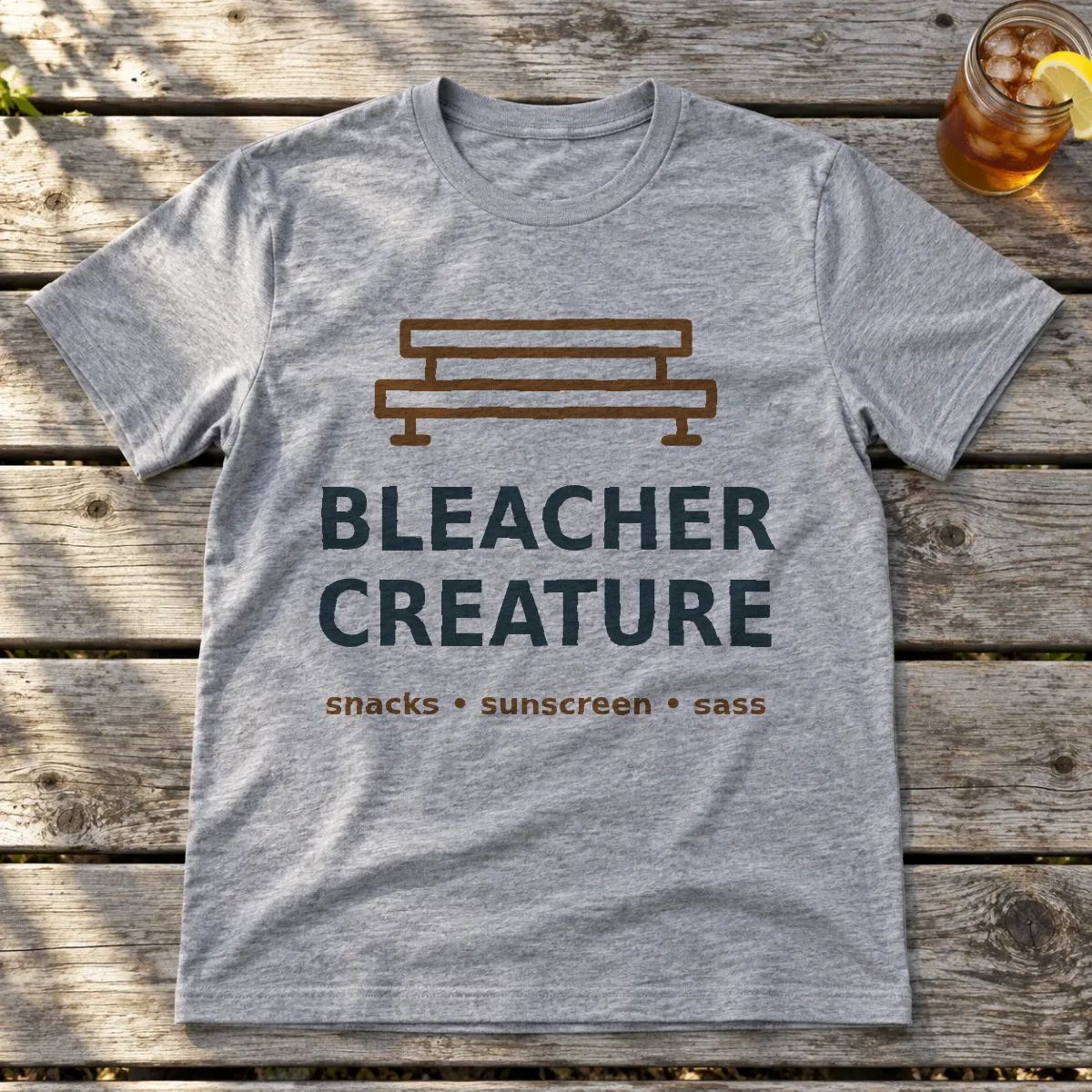 Bleacher creature on a picnic table