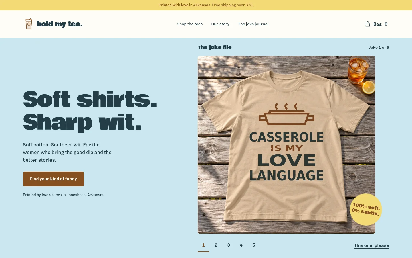 Hold My Tea Co. website preview