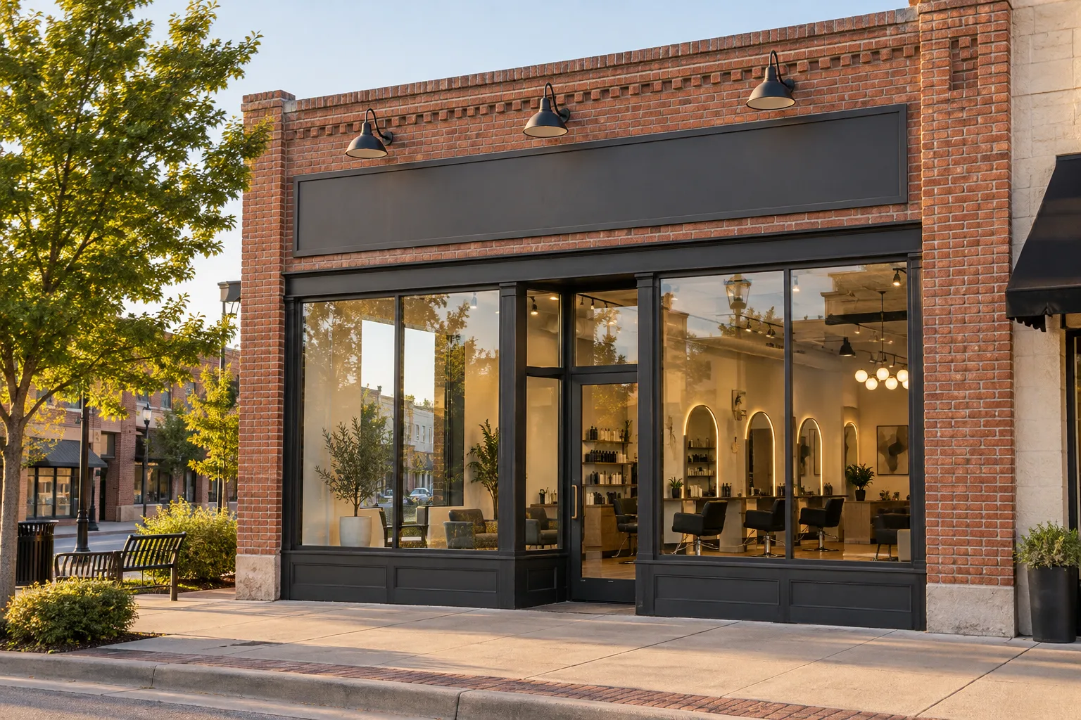 Our restored downtown brick storefront