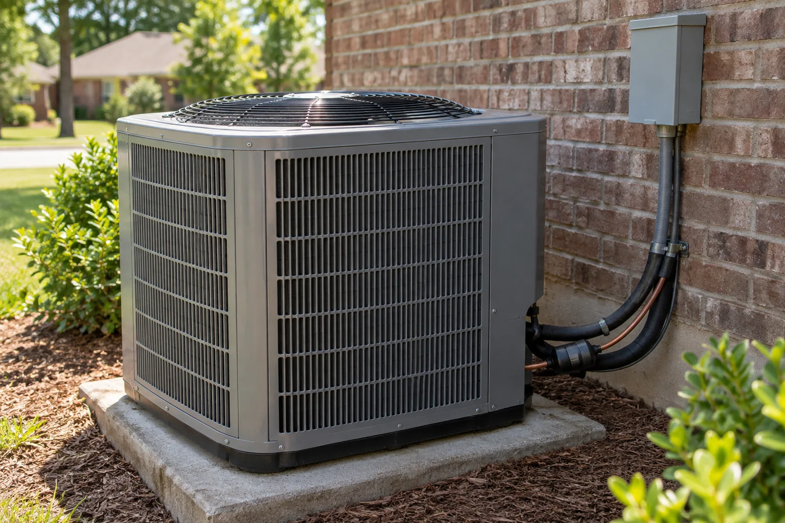 Outdoor condenser with inspection points