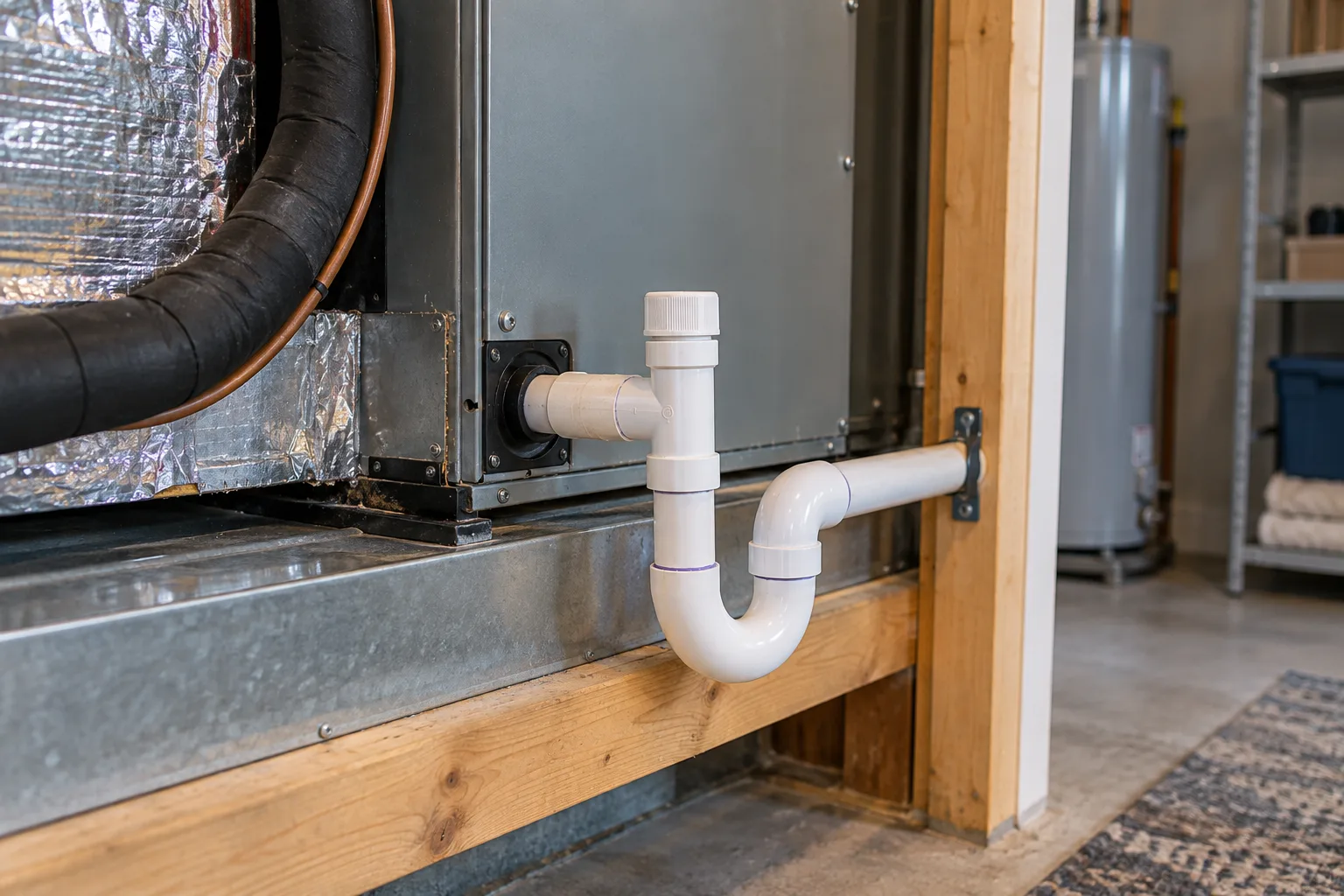 Searcy: a condensate drain that can be cleaned next season.