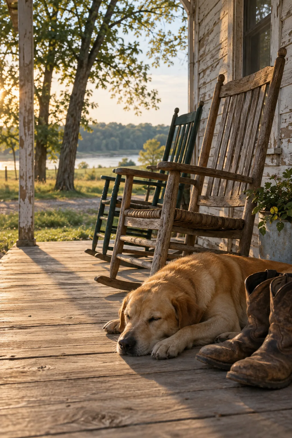 A porch where the day starts and ends.