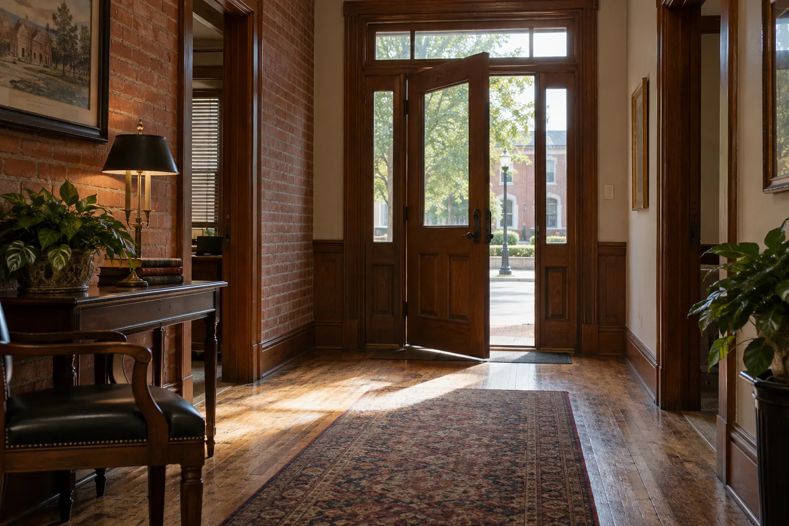 The door is just off Jefferson Avenue.