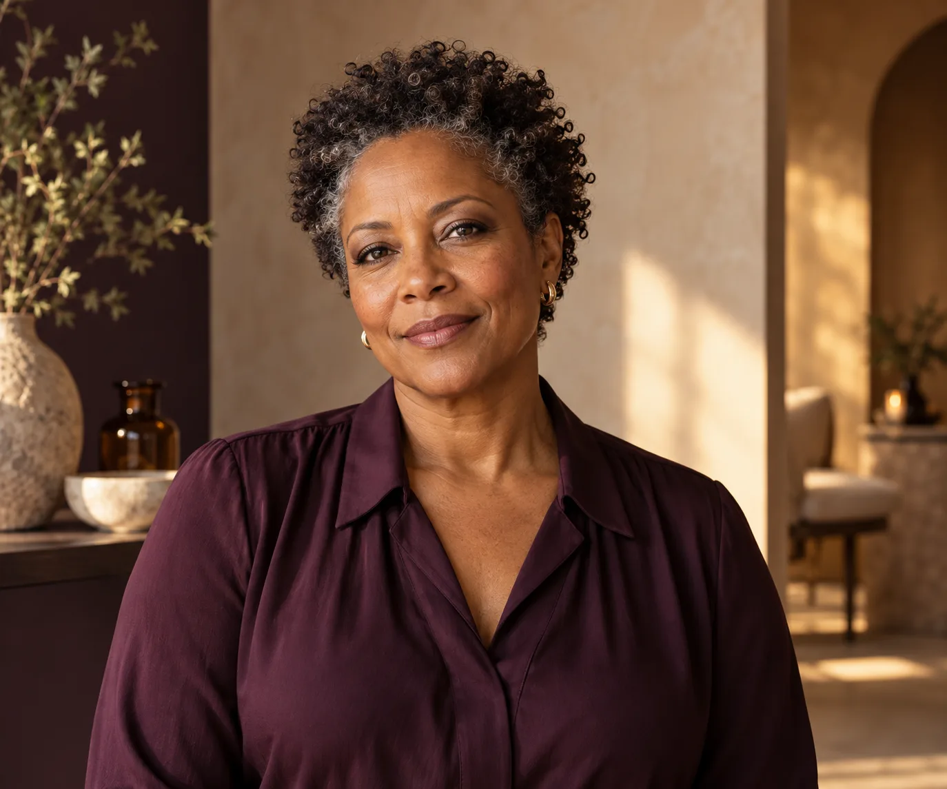 Dr. Elise Warren, MD in the warm plaster consultation room