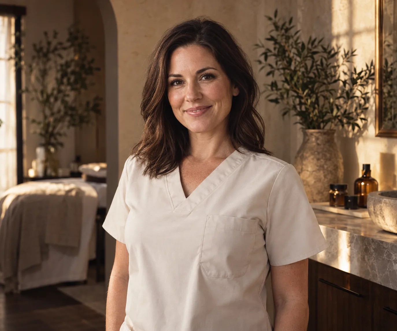 Nicole Barrett, APRN in the warm plaster consultation room