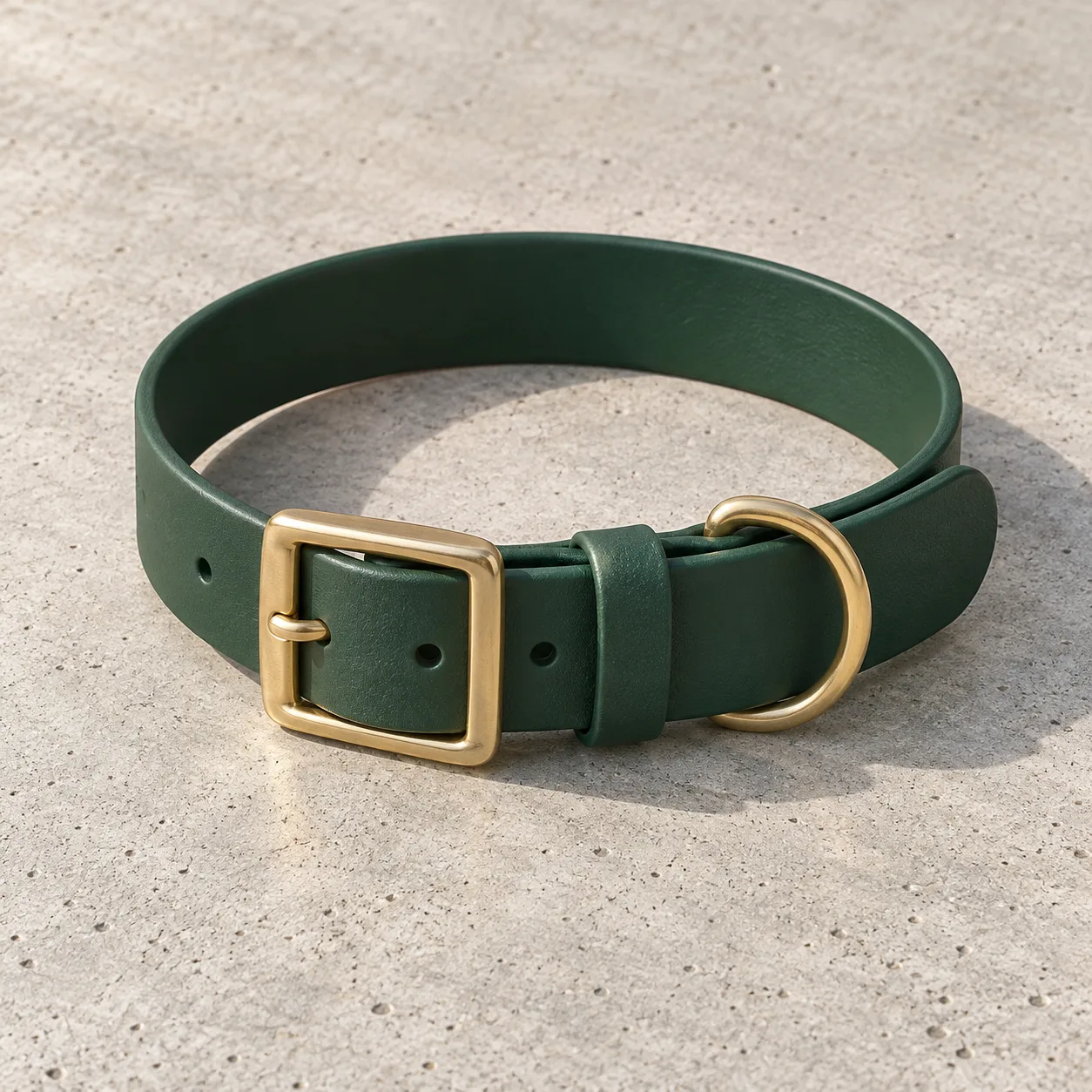 Forest biothane collar with brass hardware