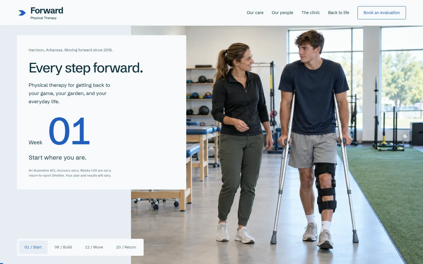 Forward Physical Therapy website preview