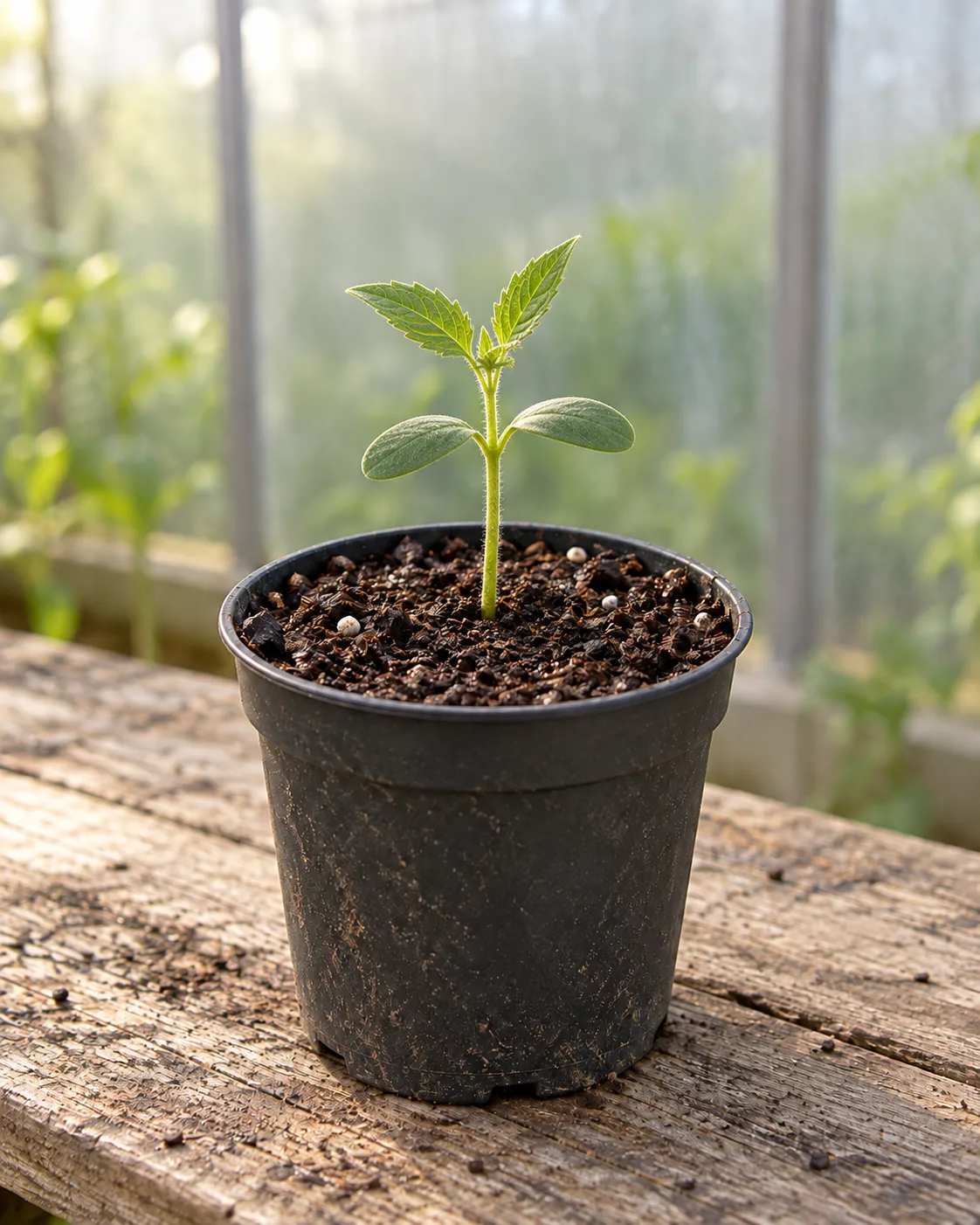Purple coneflower seedling