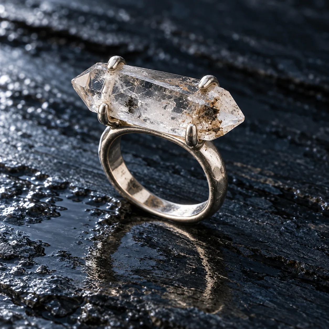 Quartz ring viewed at 30 degrees