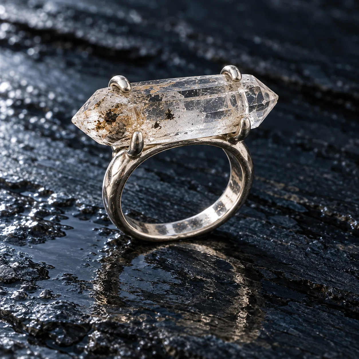Quartz ring viewed at 240 degrees