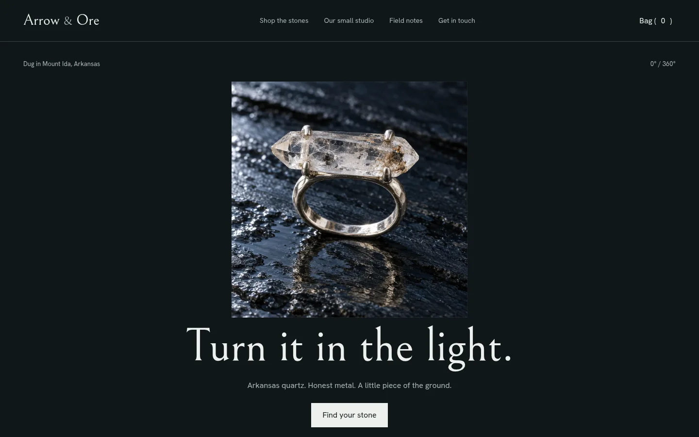 Arrow & Ore website preview