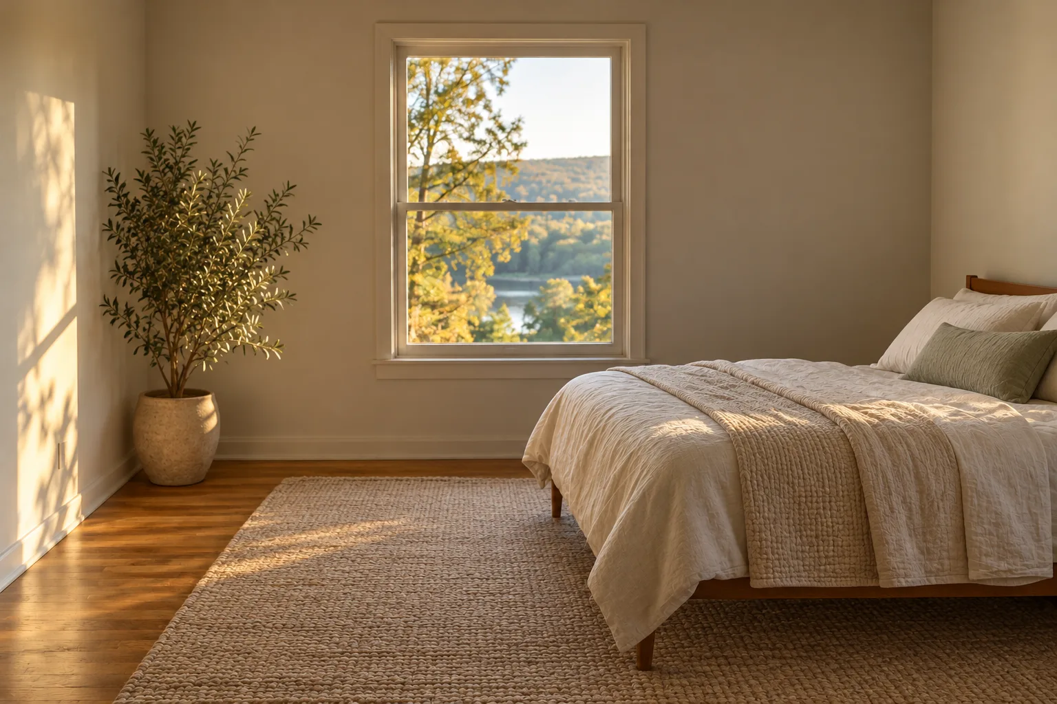 After staging: Let the room breathe