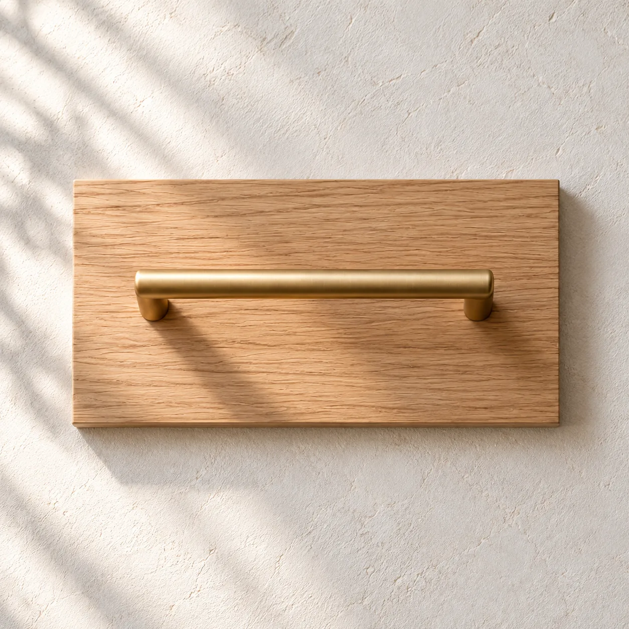 Cabinet pull sample in soft window daylight.