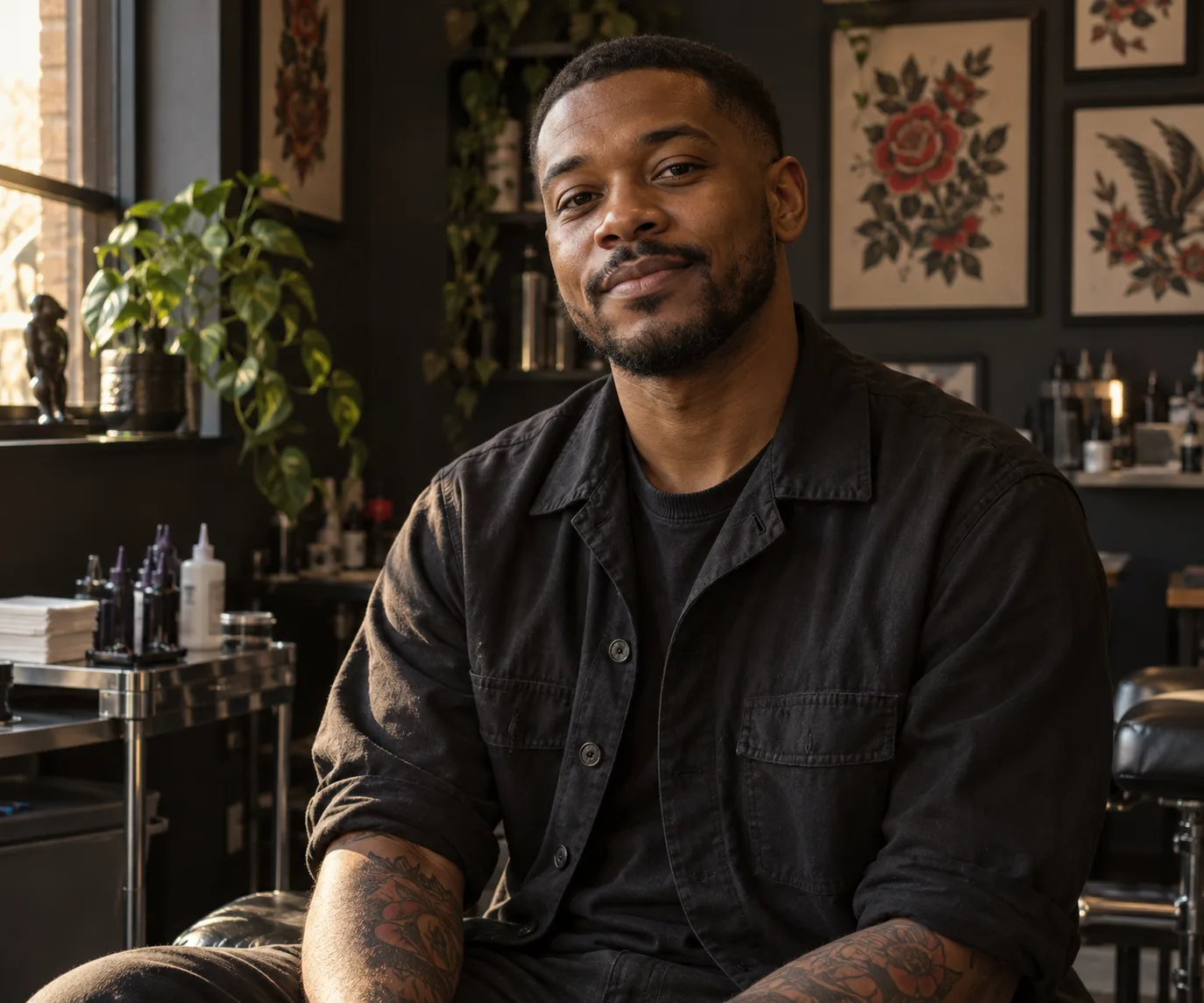 Eli Brooks, resident tattoo artist