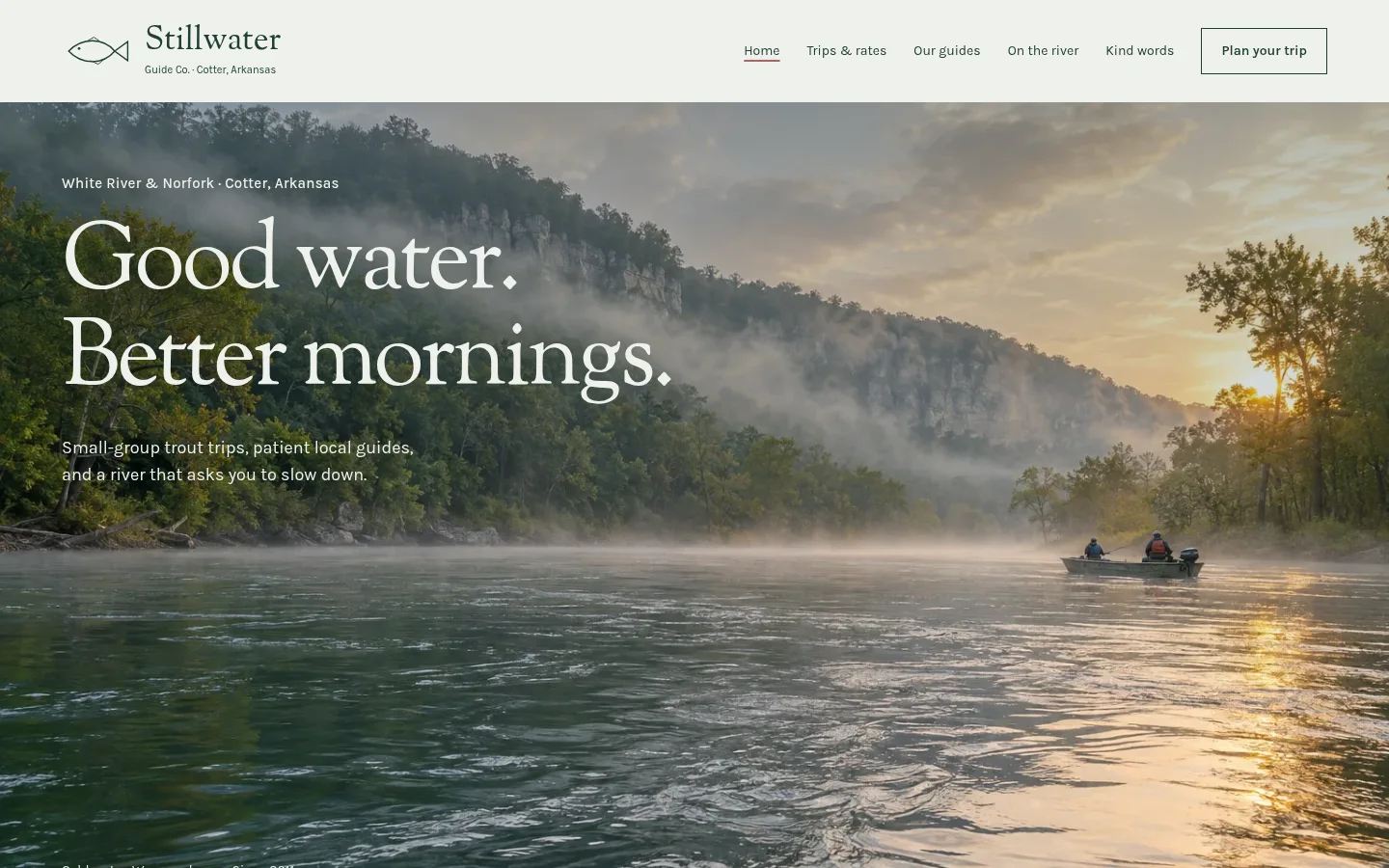 Stillwater Guide Co. website preview